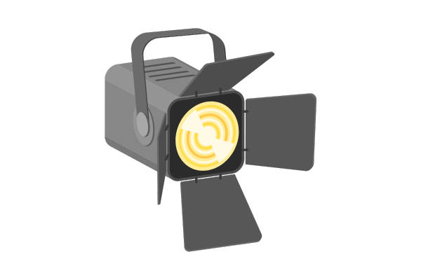 Setup luci per riprese video nel corso per videomaker